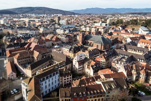 La ville vue de la Citadelle Belfort, France