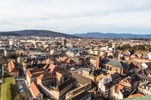 La ville vue de la Citadelle Belfort, France